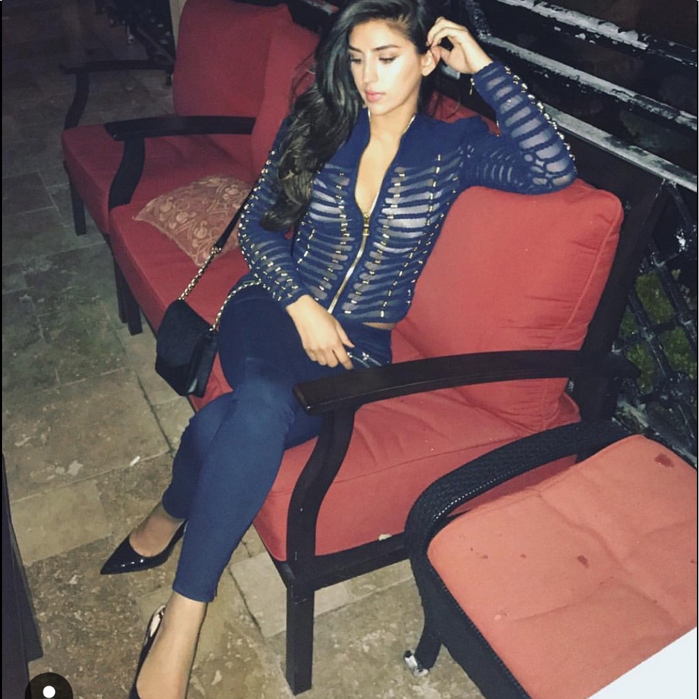Balmain X H&M Blue Braided Robe Top